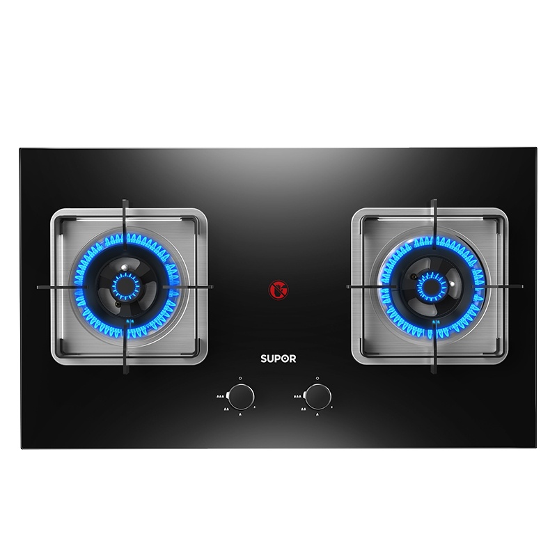苏泊尔(SUPOR)JZT-NB50燃气灶煤气灶双灶台式嵌入式灶具5.2KW极限火钢化玻璃高能猛火(天然气)