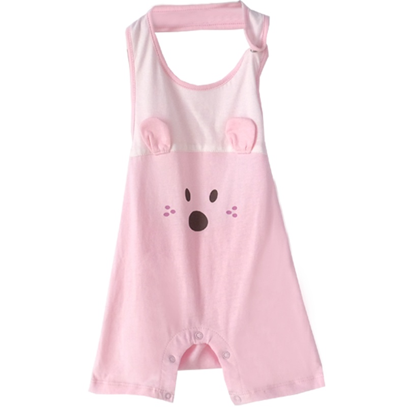 思萌SMOOMS婴儿肚兜 纯棉夏季宝宝护肚连脚肚兜 薄款爬服