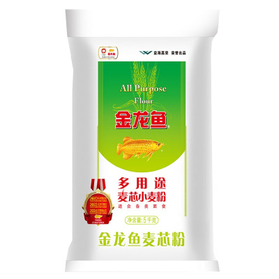 金龙鱼 多用途麦芯粉 5kg 适合各类面食通用小麦面粉 烘培原料