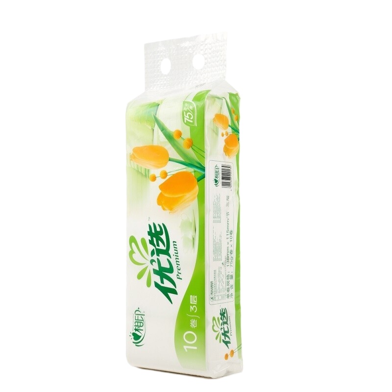 心相印LR910卫生纸3层75g*10卷 6提/箱(箱)