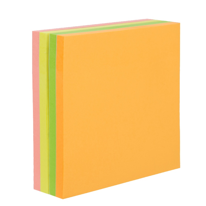 得力文具彩色便利贴便签纸学生用记事贴正方形可爱便签本小本子n次贴商务多规格批发大容量21513