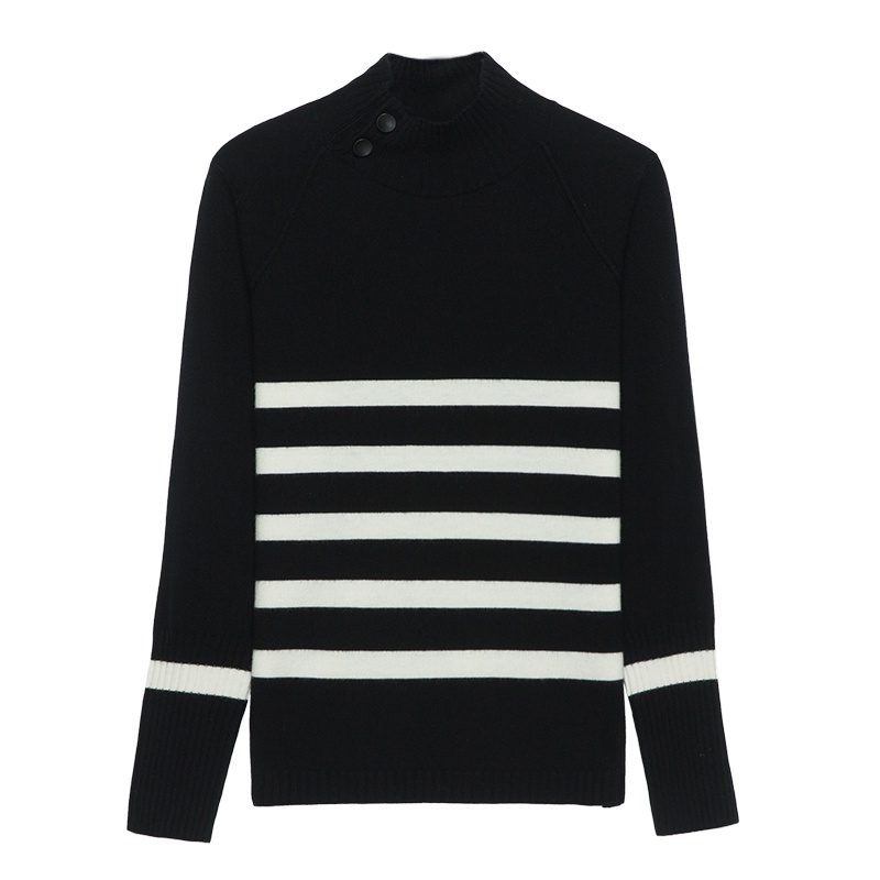 恒源祥女士羊毛衫秋冬款宽松圆领毛衣纯羊毛女针织打底衫