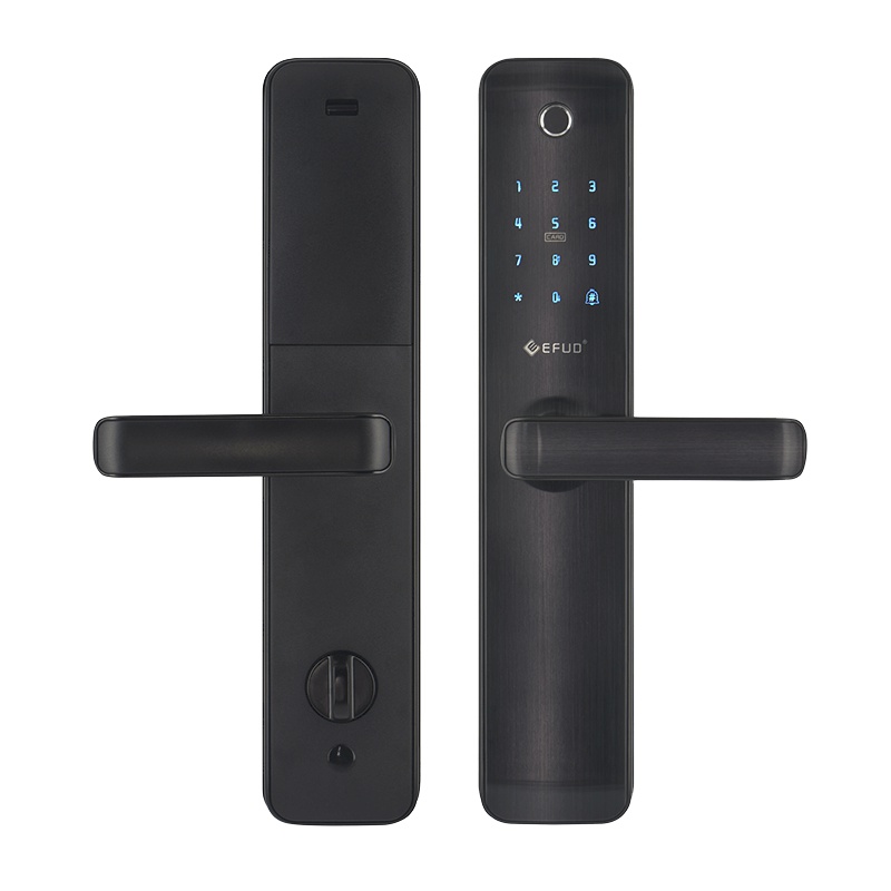 爱而福德 指纹锁家用防盗门智能锁密码锁防小黑盒智能门锁E8