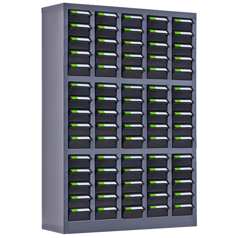 震海 75抽防静电无门零件柜黑色小号抽屉五金配件收纳柜零配件收纳柜螺丝元件盒样品物料柜零件柜