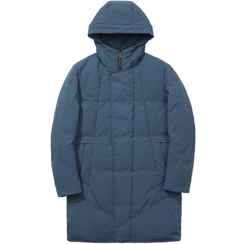 千纸鹤中长款羽绒服潮2019冬季新款青年休闲连帽保暖外套男60219