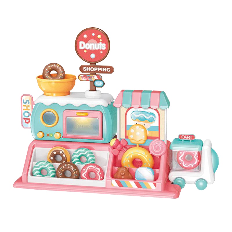 小鸣星糖果乐园甜甜圈商店999-81仿真场景男孩女孩过家家玩具
