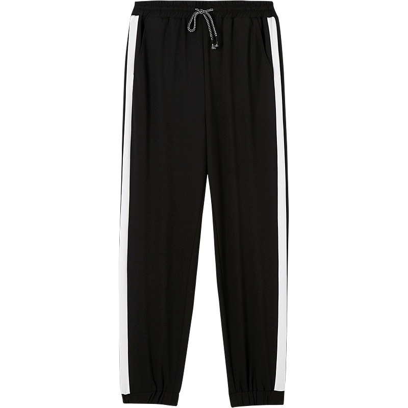 美特斯邦威休闲长裤女新款夏季休闲潮流时尚学生雪纺女士收脚口裤