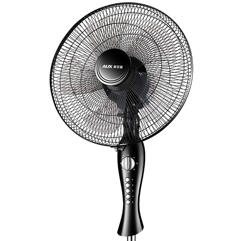 奥克斯(AUX)风扇家用落地扇电风扇轻音大风力台式办公室宿舍电扇 14寸遥控款 黑色