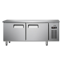 澳柯玛(AUCMA) 商用吧台HCF-18X6J 冷藏工作台冰柜操作台冷冻保鲜平冷冰箱双温厨房不锈钢1.8米长0.6米宽