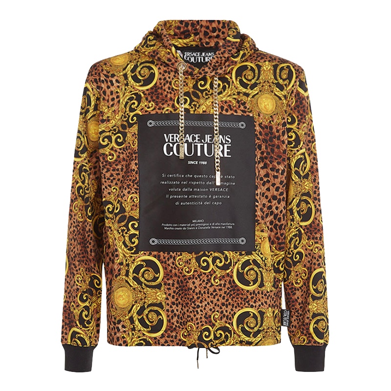 VERSACE JEANS COUTURE 范思哲 奢侈品 19新款男士贴布连帽卫衣B7GUA7F4 S0594 923