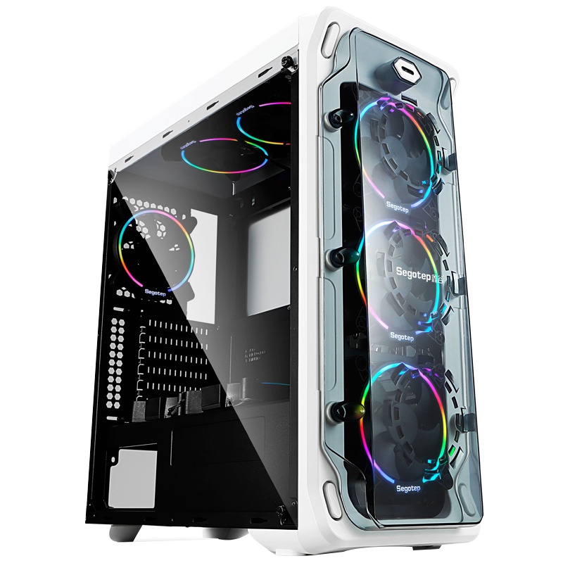 台式机主机全侧透大机箱分体式背线机箱