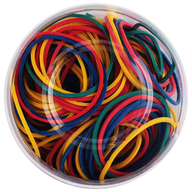 得力3129 彩色橡胶圈桶装橡皮筋乳胶圈皮筋50g/筒 3筒