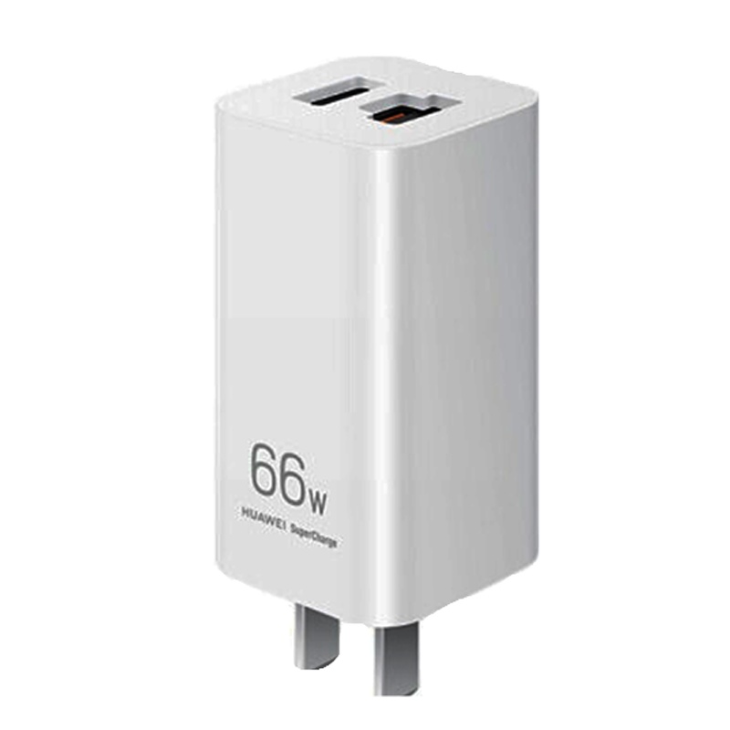 华为超级快充66W氮化镓GaN原装多口充电器 [Max66W]大功率多协议兼容手机平板笔记本电脑双口超级快充 (单头)