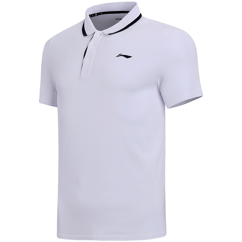 【自营】李宁LINING男子短袖POLO衫18棉翻领透气休闲运动服APLN051-5 3XL APLN051-1标准白