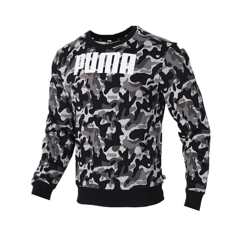 PUMA彪马男子2020Rebel CAMO Crew TR针织卫衣582776-01