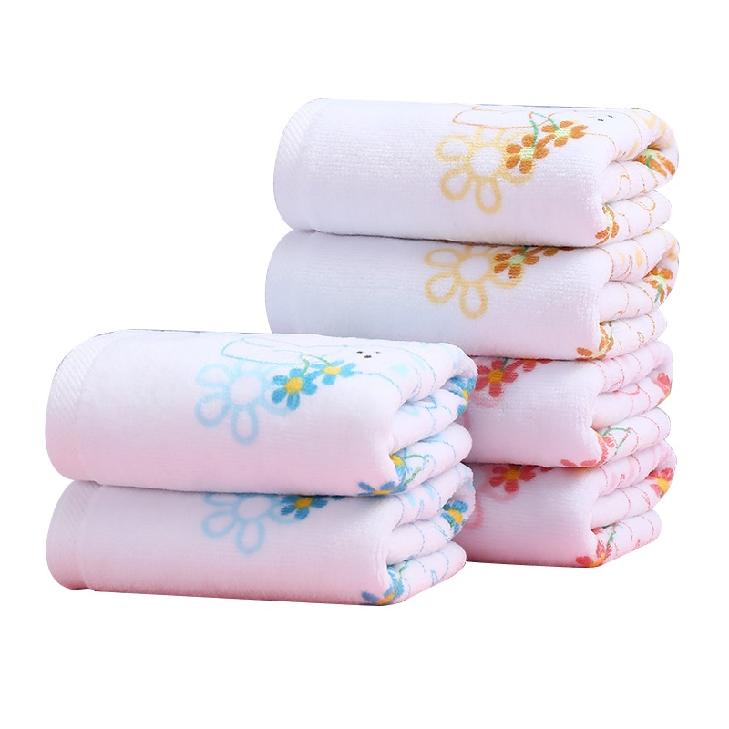 [童巾6条装]金号儿童毛巾 可爱卡通系列宝宝柔软吸水小毛巾