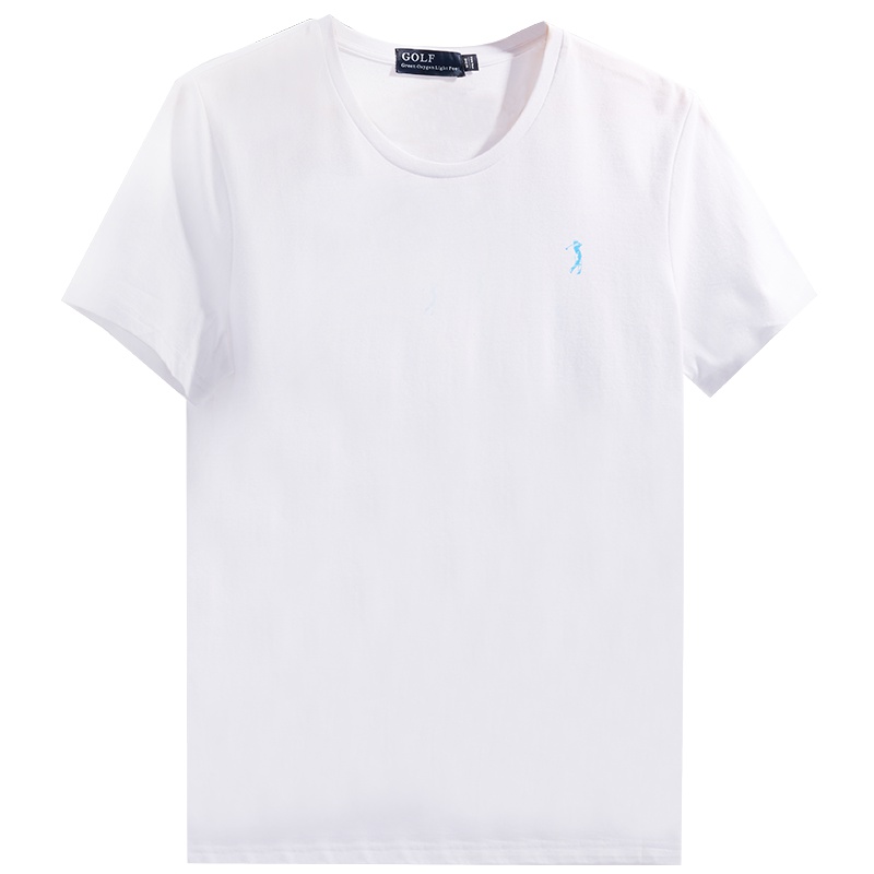 GOLF/高尔夫2019新款棉纯色圆领宽松休闲男士上衣短袖t恤