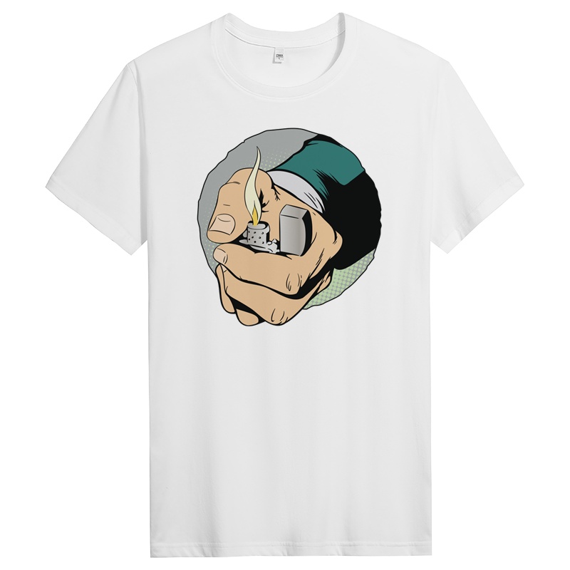 纯棉短袖t恤男士春夏季休闲青年时尚修身圆领上衣 DT11063