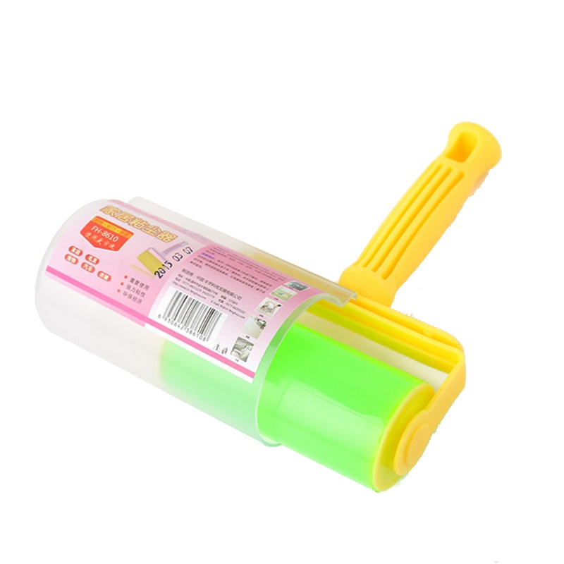 净得丽 单件装10CM中号 家居通用可水洗粘毛滚筒 衣服毛地毯床单除螨手动吸尘器