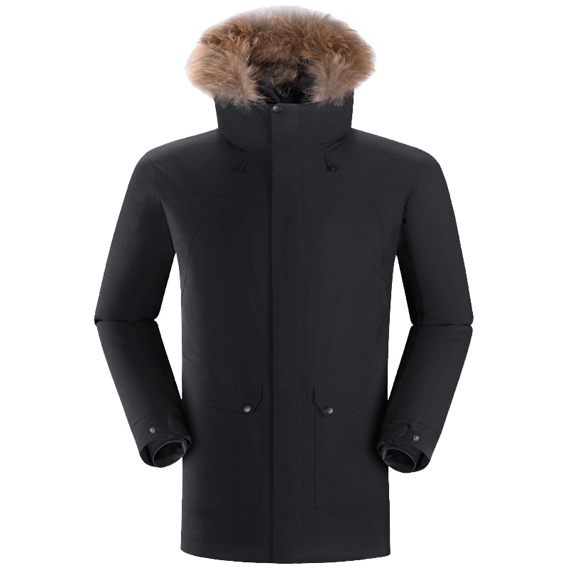 Kailas 凯乐石 户外运动 男款毛领加厚长款羽绒外套