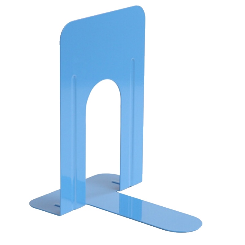 得力(deli) 9263 金属铁书立架 书籍挡靠夹2片付 办公用品 蓝色