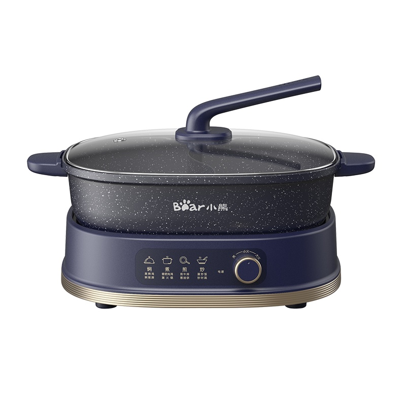 小熊 (bear) 电火锅 6L分体式家用多功能可调温鸳鸯电火锅大容量大功率涮烤一体不粘锅宿舍煮锅 DHG-C60D1