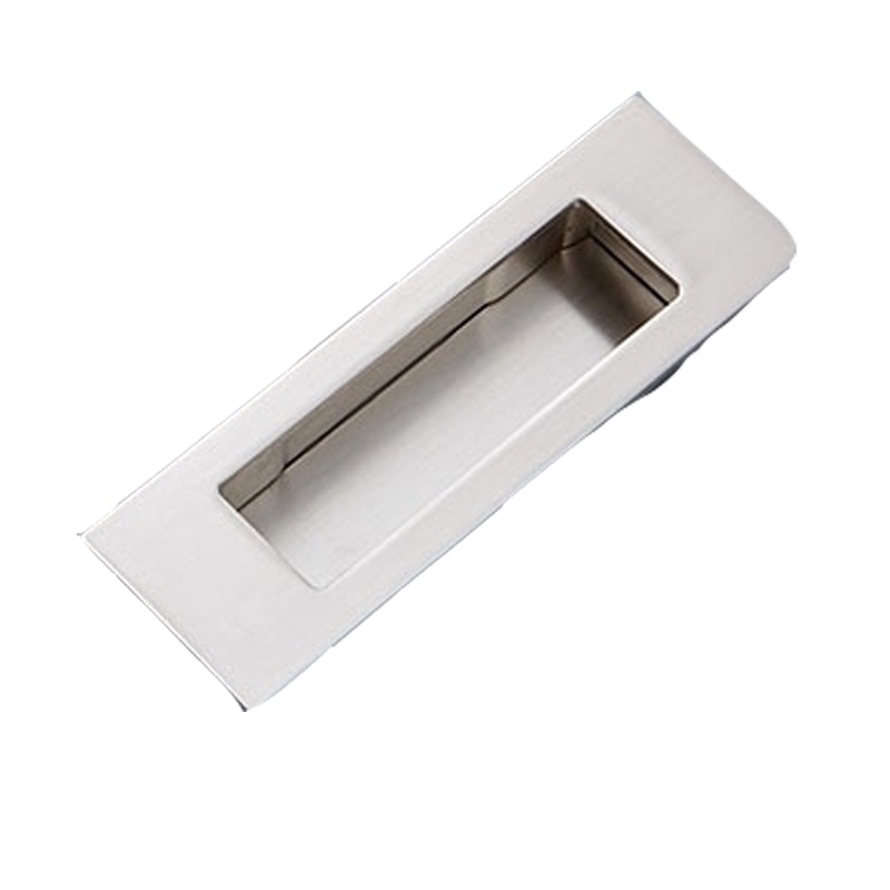 黑色柜门拉手古达衣柜橱柜门把手抽屉酒柜五金暗装嵌入式抽屉拉手隐形 D3无螺丝孔-直径45mm-镍拉丝色