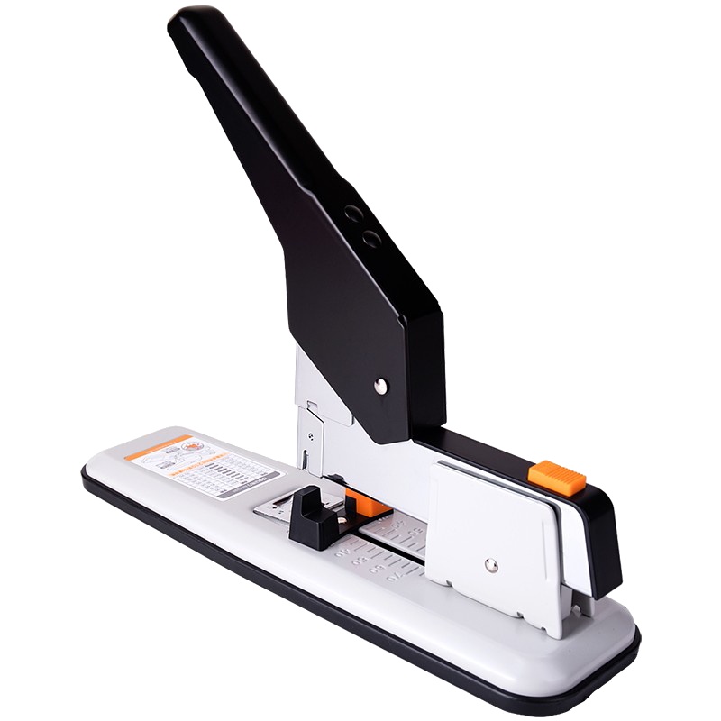 得力(deli)0299 210页重型厚层订书机 白色 适用书针23/23加厚订书器 省力订书机大号钉书机 装订用品