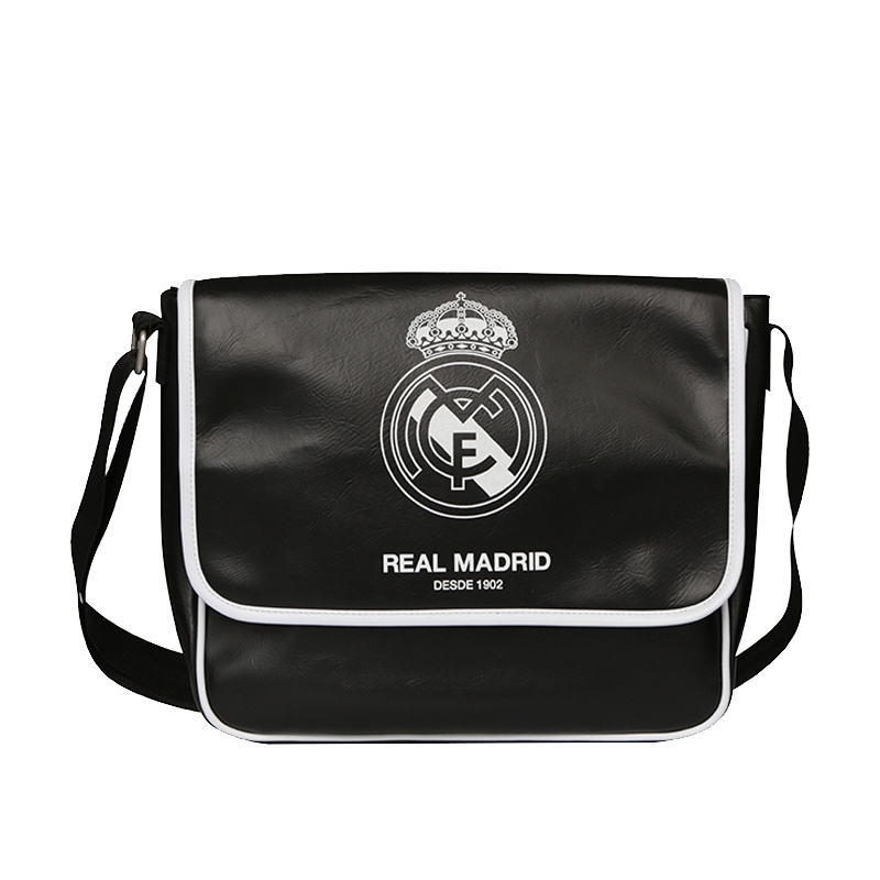 皇家马德里Realmadrid官方正品时尚男女士多功能大容量手提运动户外健身训练商旅行电脑单肩斜挎书包背包黑色