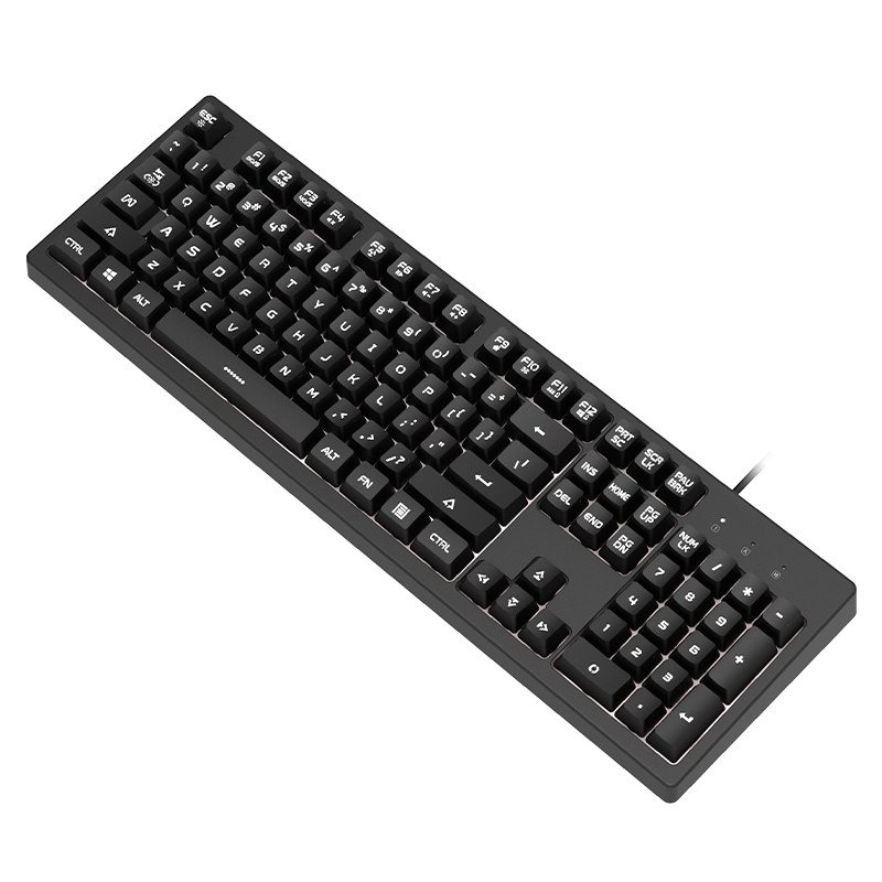 斗鱼（DOUYU.COM）DKS100 机械手感游戏办公键盘 吃鸡键盘 电脑 笔记本 白色背光键盘 黑色