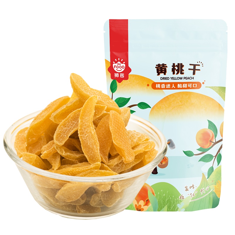 狮客[苏宁自主品牌]黄桃干果干小零食70g