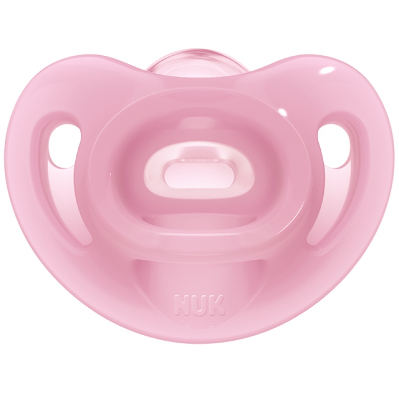 NUK智柔全硅胶安抚奶嘴 婴儿宝宝新生儿安慰奶嘴 颜色随机发 (6-18个月)