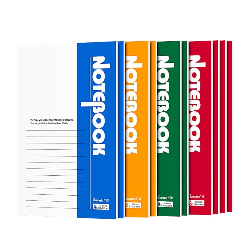 广博GBR0790 A5 40张记事本 办公软面抄本 学生日记笔记本子 练习本 记录本 办公笔记本会议本