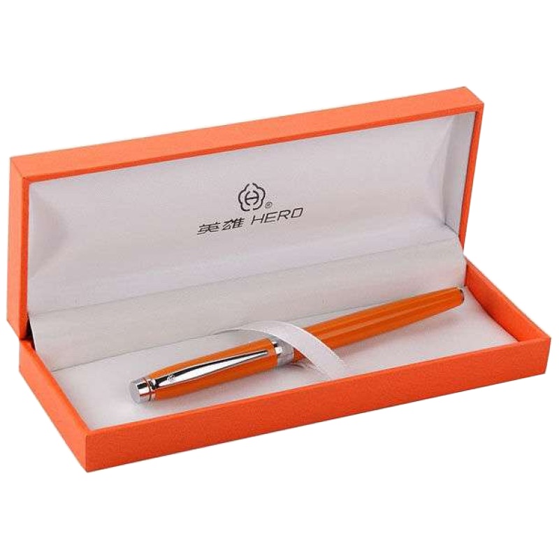 英雄(HERO)钢笔 3015A 淑女超滑特细笔(黄色) <0.5mm 1支 学生办公用墨水笔