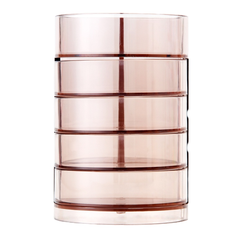 得力 906 四层多功能笔筒 办公用品 透明色