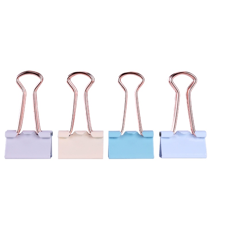 得力(deli)乐素系列25mm喷漆工艺票夹 夹子 6只装