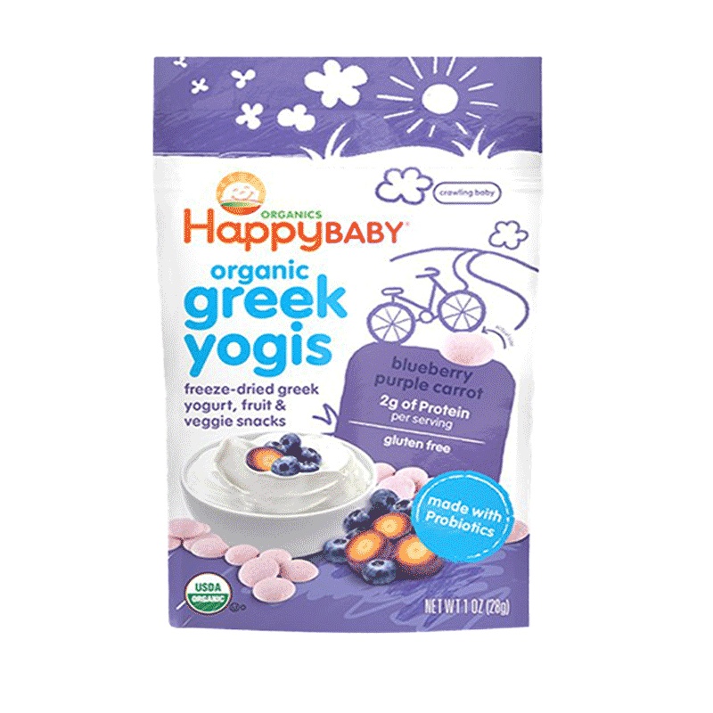 [临期]禧贝(happy baby)有机紫萝卜蓝莓小溶豆 28g/袋装 宝宝零食点心 8个月以上