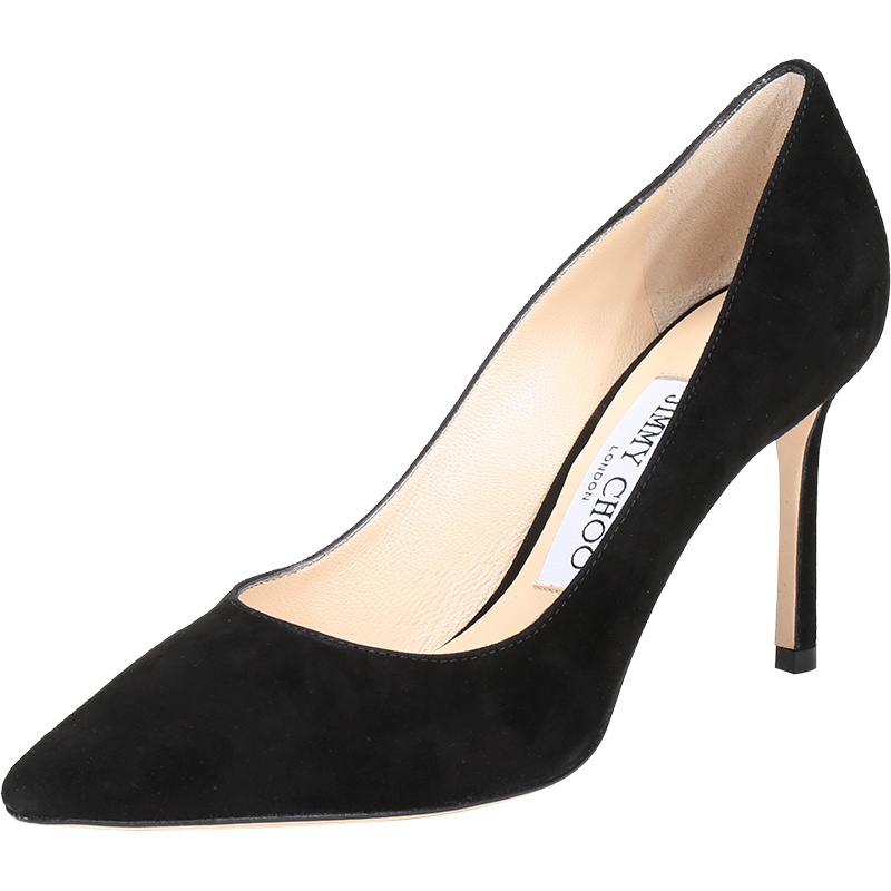 JIMMY CHOO 周仰杰 女士 绒面皮革尖头高跟鞋 ROMY 85 SUE 247
