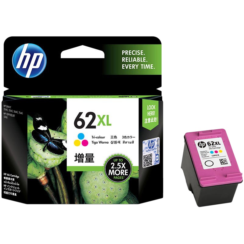 惠普(HP) C2P07AA 62XL 彩墨盒 415页 彩色 (适用HP 200、258打印机) (盒)