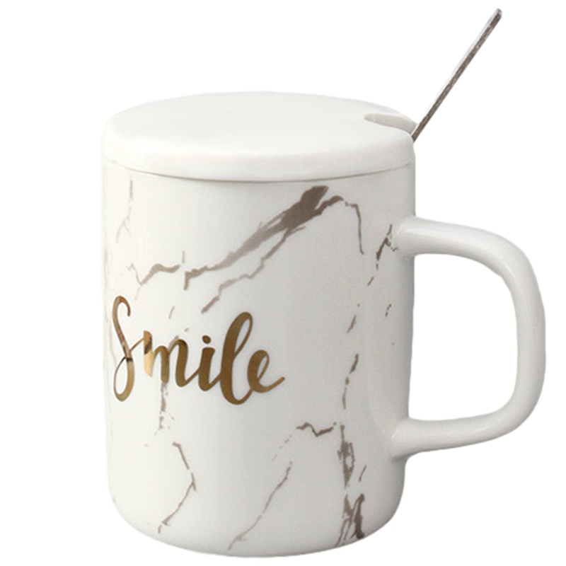 贝瑟斯 大理石陶瓷杯子马克杯办公室杯子简约牛奶杯咖啡杯陶瓷茶杯