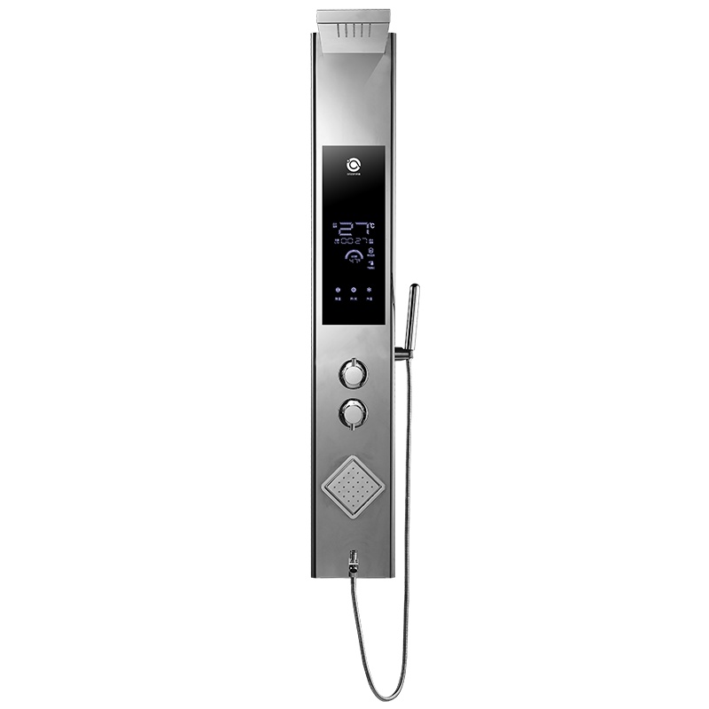 汉逊H01S(HANXUN)一体集成淋浴屏即热式电热水器L1-HZ85A智能恒温家用速热洗澡 银色8.5KW配节能盘