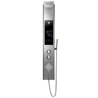 汉逊H01S(HANXUN)一体集成淋浴屏即热式电热水器L1-HZ85A智能恒温家用速热洗澡 银色8.5KW配节能盘