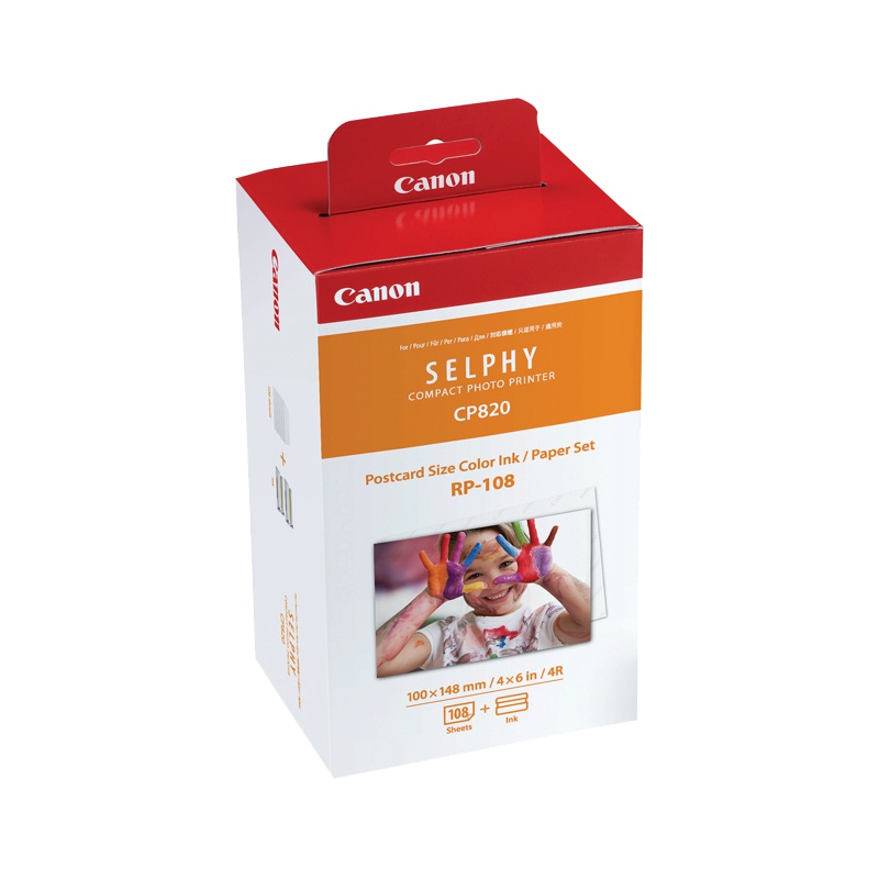 佳能(Canon)RP-108 原装6寸相纸色带/碳带 组合其他 适用CP1200/CP910 (含108张+2个色带)
