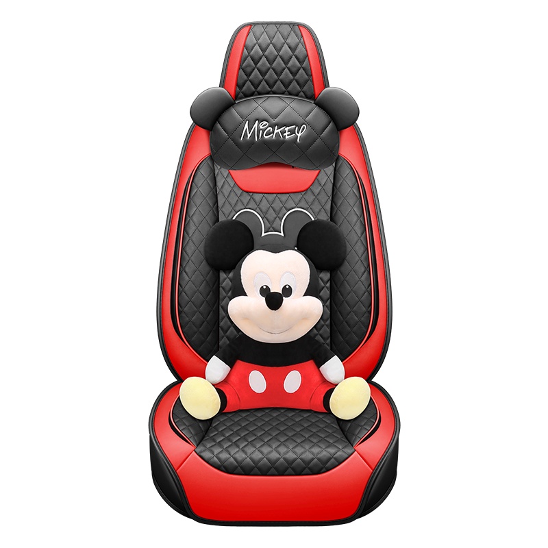 卡通汽车坐垫四季适用英朗凯越君越威朗逍客轩逸奇骏天籁长安CS75 CS15 CS35 CX20全包围女生米奇座垫套冬天季