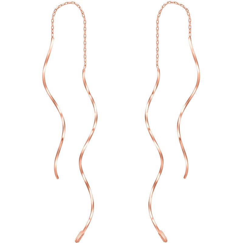 周大福女神系列时尚个性18K金耳钉耳线E124593