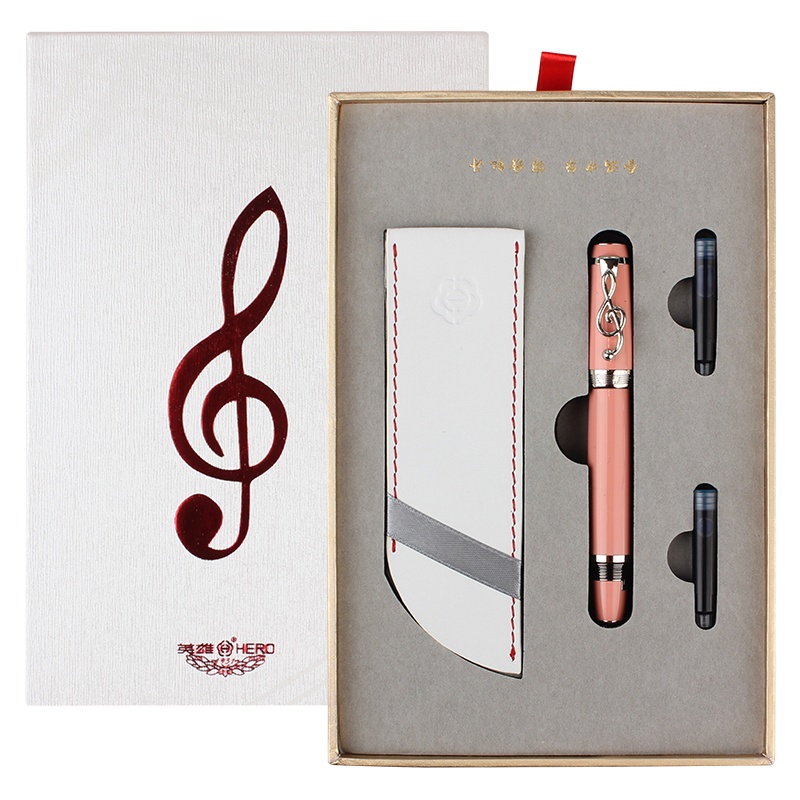 HERO英雄音符钢笔清新文艺学生练字成人男女礼物送礼礼盒套装