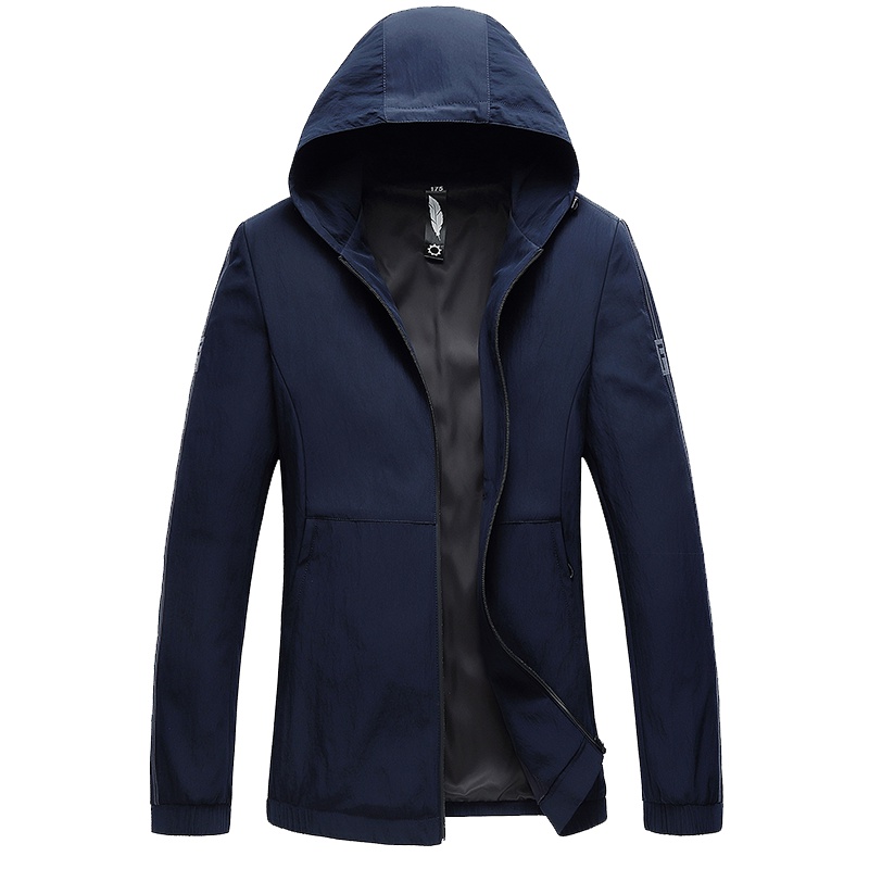 袋鼠(DAISHU) 2019春夏新品男士夹克 中青年短款修身连帽休闲外套 DS18202