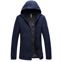 袋鼠(DAISHU) 2019春夏新品男士夹克 中青年短款修身连帽休闲外套 DS18202