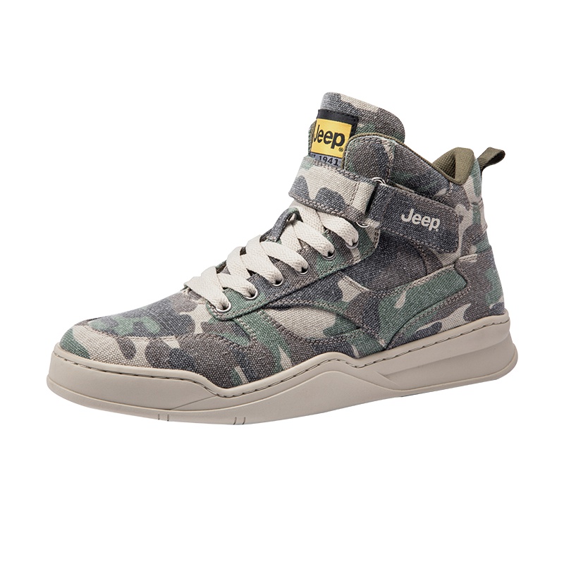 Jeep/吉普男士马丁靴潮流透气沙漠短靴 百搭欧美迷彩靴低帮系带工装鞋男鞋