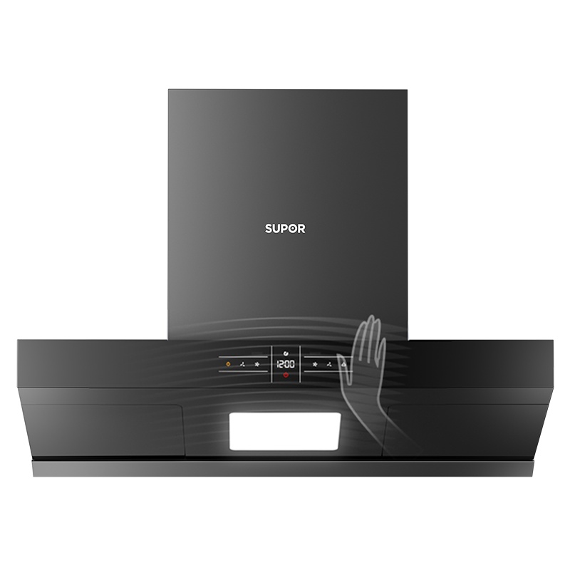 苏泊尔(SUPOR)NE80双翼瞬吸大吸力抽油烟机单机 吸油烟机 智旋干洗 智能触屏 22立方 挥手开关